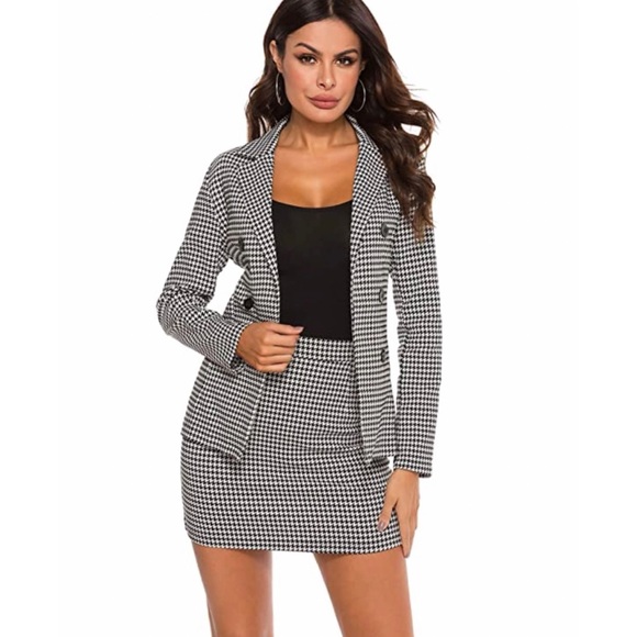 Causal plaid blazer and skirt set NWOT - Picture 4 of 6